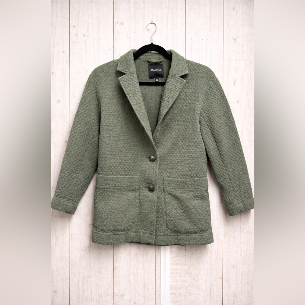 Madewell Olive Textured Blazer